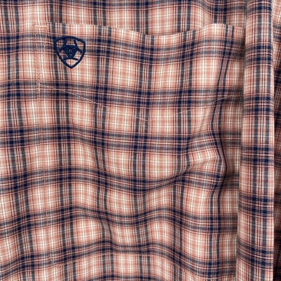 Ariat Wrinkle Free Lincoln Classic Long Sleeve Plaid Shirt 3XL - Picture 4 of 9